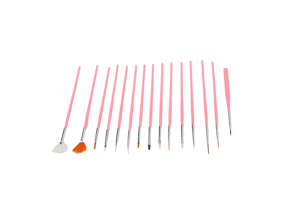 2026altiro-15pcs Pincel De Arte De Uñas Rosa Pincel De Gel De Extensión De Uñas