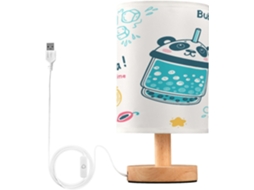 Abajur De Mesa Led Luminárias Cabeceira With USB Carregamento Holder Para Quarto Menino, Quarto, Cardápio, Pôster