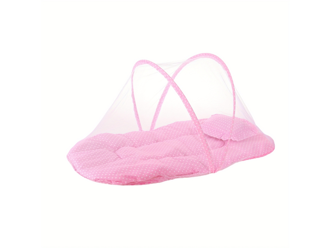 Cama com Mosquiteiro Dobrável Padrão de Bolinhas, Proteção Contra Mosquitos, Indispensável para o Verão Ao Ar Livre, Ideal para Crianças, e STELASPLEN