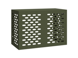 Conjunto 1 Enclosure Decorativo Para Exteriores Vidaxl Verde-azeitona Aço (100 X 50 X 70 Cm)