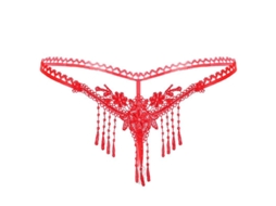 2026 braguitas de Perla Transpirables para Mujer Lencería Calzón de Encaje Abierto Sexy Diseño Atractivo Talla M