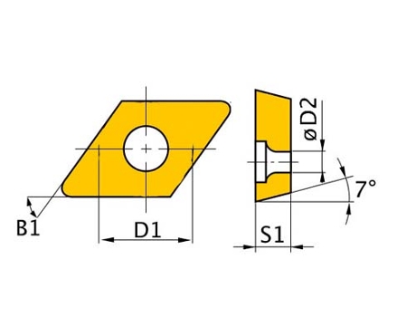 3441750 Plaquitas De Corte Hm N .63 Dnmg110408 5 Unidades Optimum