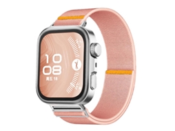 Bracelete para Huawei Watch Fit 3 / Fit 4 / Fit 4 Pro Nylon Elástico Ajustável Rosa XIAOMOYU