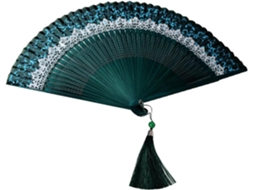 Eventail Pliant En Bambou Et Soie Style Chinois, Prático E Resistente Ao Uso,