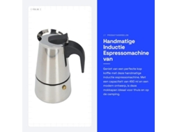 Escolha Sólida - Máquina De Café Manual - Indução - Aço Inoxidável - 450 Ml - Cafeteira De Acampamento - Design Moderno - Caneca De Café