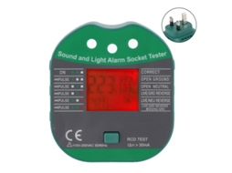 Testador Tomada Alarme Sonoro Luz Tensão