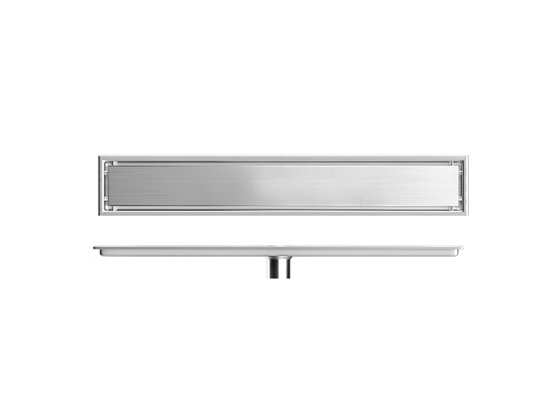 Ralo linear retangular de aço inoxidável para chuveiro, banheiro, cozinha, anti entupimento S/MARCA