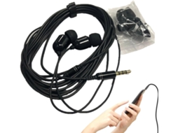 Fones De Ouvido Intra Auriculares Com Fio Longo 3 Metros E Cancelamento Ruído