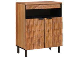 Vidaxl Buffet Acabamento Em Acácia Marrom 60 X 33 X 75 Cm