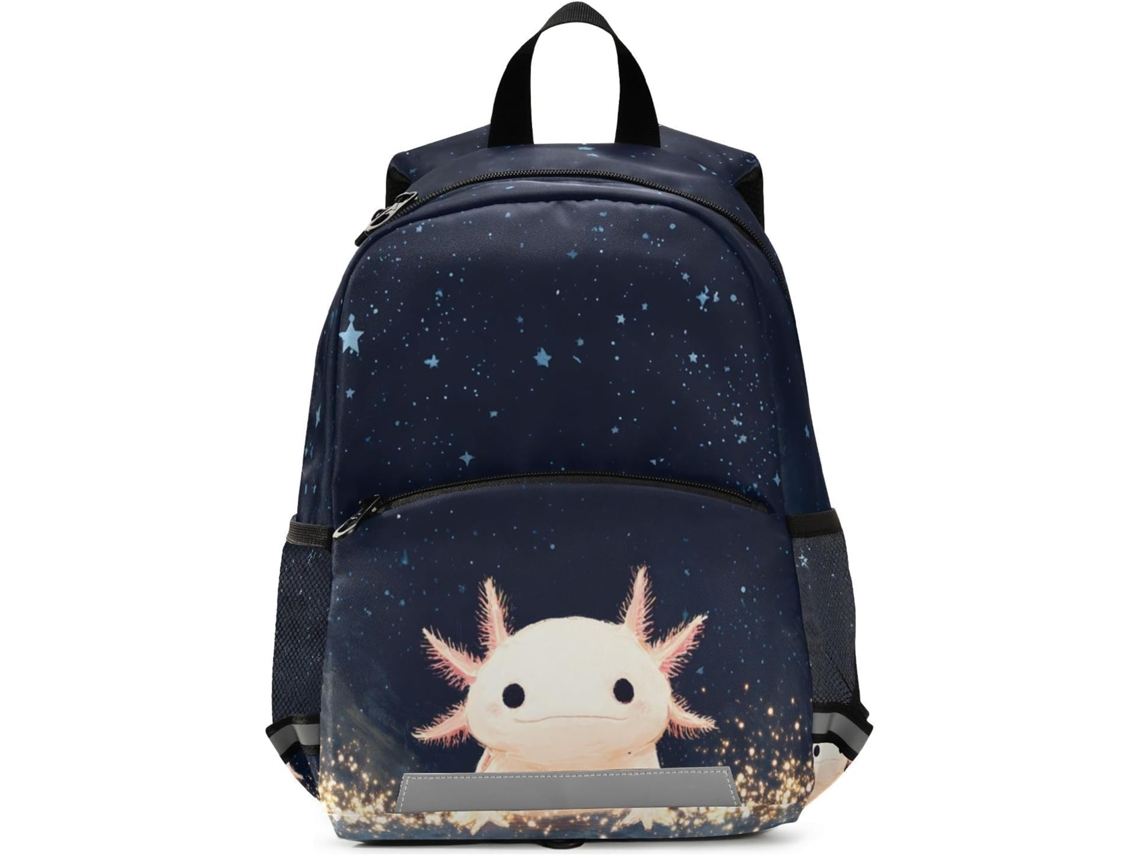 Mochila Mnsruu Axolotl Com Lantejoulas Para Meninos Meninas Infantil Bolsa Viagem Faixa Refletora