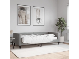 Vidaxl Sofá cama com Colchão 90x190 Cm Tecido Cinzento claro