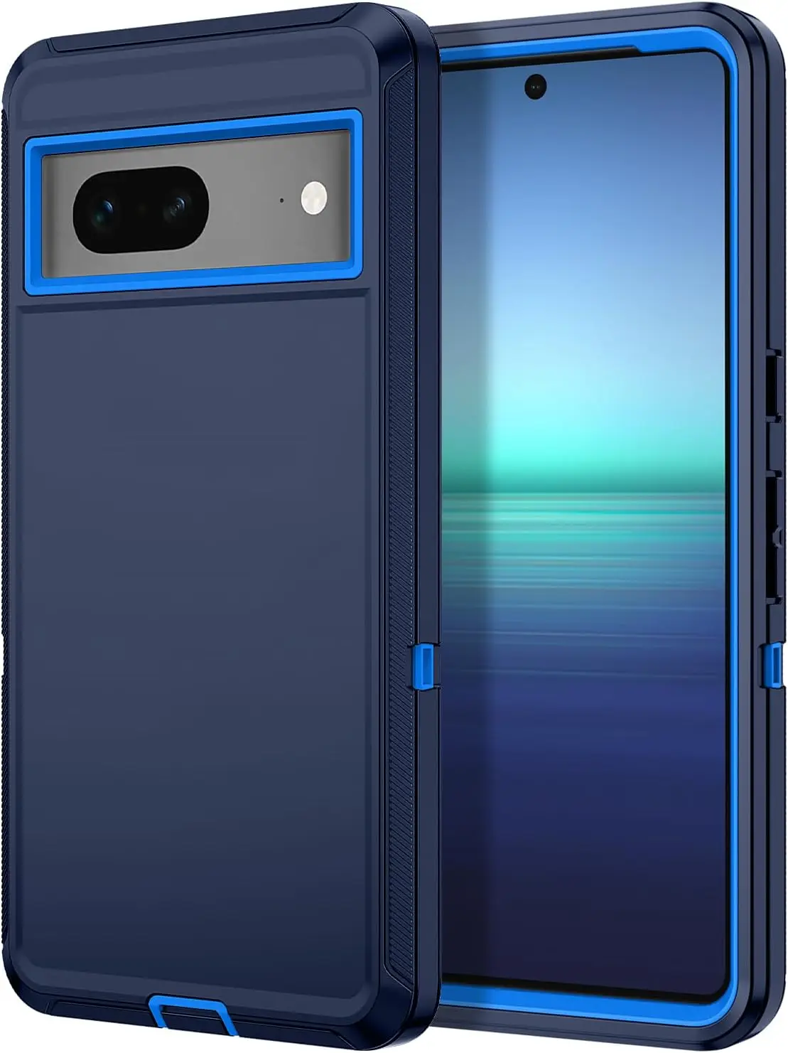 (azul Escuro, Google Pixel 10 Pro Xl) Capa Para Celular 3 Em 1 Ott, Resistente A Impactos E De Nível Militar.