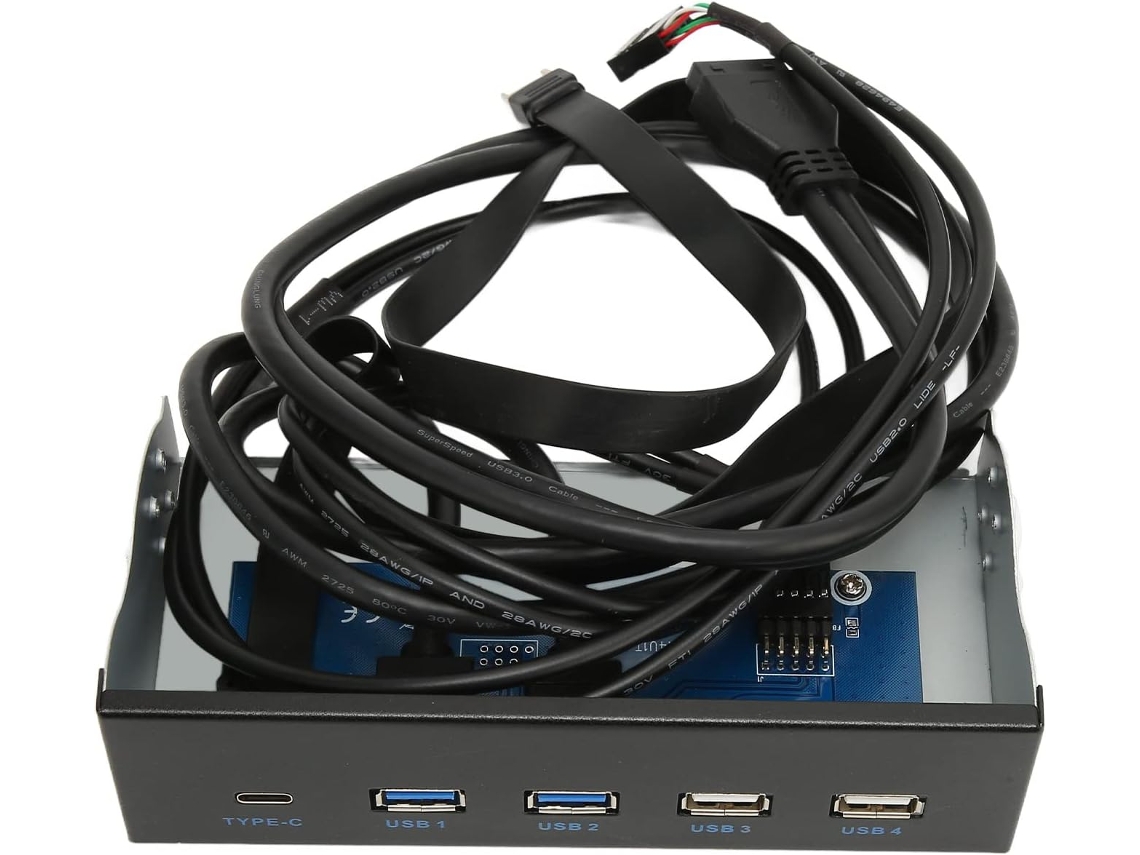 Painel Frontal Multimídia De 5,25 Polegadas Com Hub Usb 3.0