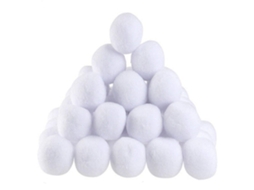 Mali 50 Bolas de Neve Falsa 7cm para Crianças Adultos Brincadeira Interior Exterior Natal Jogo Seguro