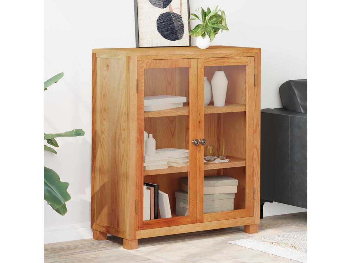 Vidaxl Armário Castanho 80 X 35 X 95 Cm Madeira De Carvalho Sólido