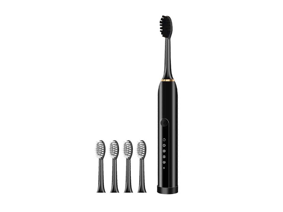 Escova De Dentes Elétrica Zengo, Escova De Dentes Elétrica Com 4 Cabeças De Escova, 6 Modos De Limpeza, Escova De Dentes Elétrica Com Temporizado