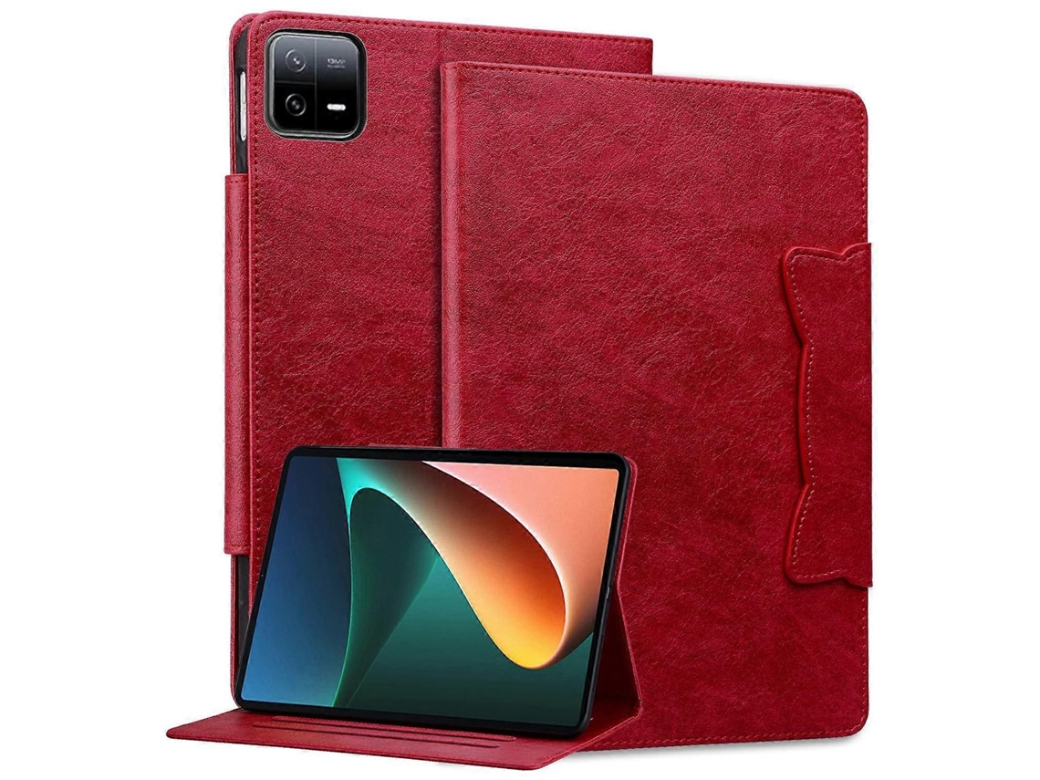Capa Protetora De Couro Com Fecho De Fivela De Gato Para Xiaomi Pad 7