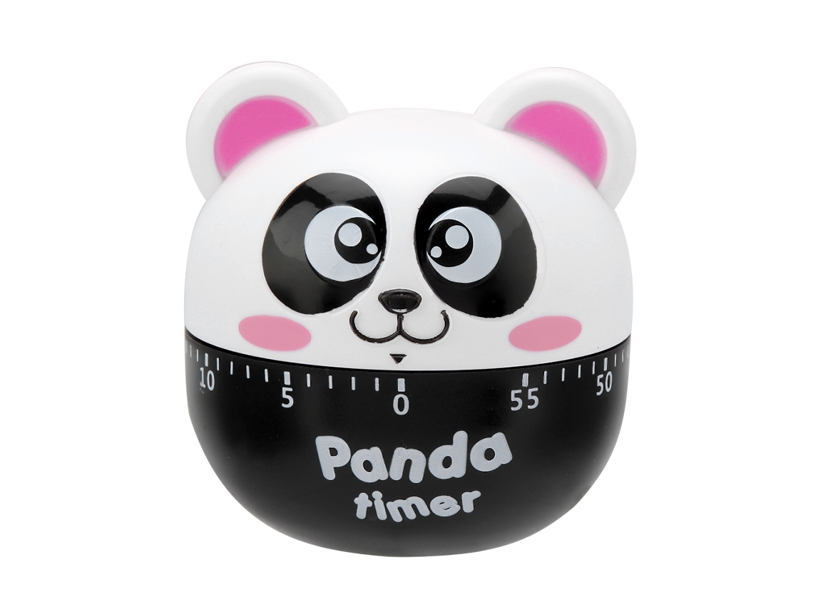 Cronômetro Mecânico de Cozinha em forma de panda rosa para cozimento 1 a 55 minutos S/MARCA
