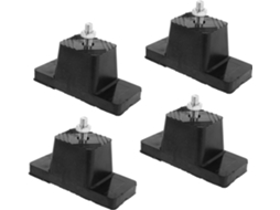 Conjunto De 4 Almofadas Isoladoras Borracha Para Condensadores Ar Condicionado, Com Absorção De Impacto E Amortecimento