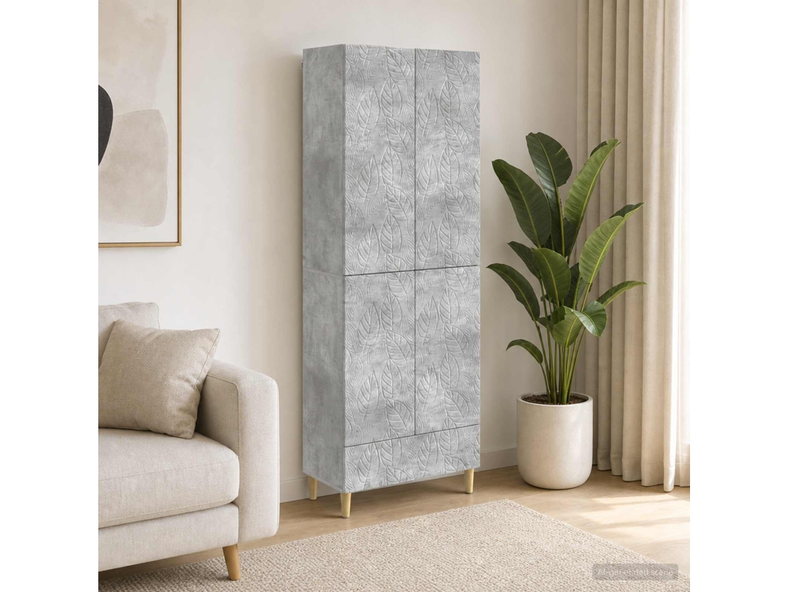 Vidaxl Conjunto De Gabinete 2 Pcs Cinzento Cimento