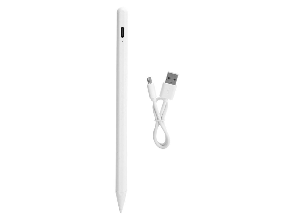 Lápiz Óptico Activo Con Punta Espiral Anti contacto Accidental para Dibujar En Pantallas Capacitivas Y Tabletas Ipad (k10 Blanco)