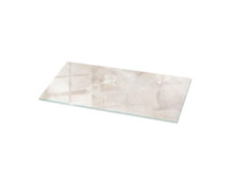 Tampo De Mesa Retangular Espelharte (125x50 Cm - Padrão De Textura De Mármore - Cremoso)