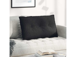 Vidaxl Travesseiro Para Costas Preto 80 X 19 X 50 Cm Tecido