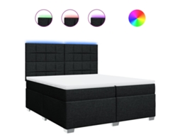 Box Spring Bed, Box Spring Beds Vidaxl Preto Tecido (200 X 200 Cm)
