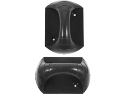 Puxador Com Ventosa E 2 Peças Pretas Para Armários Janelas De Correr Plástico