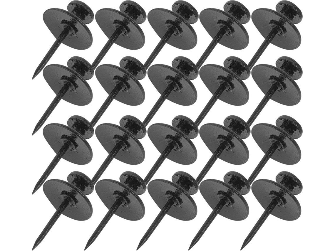 Tachinhas decorativas Coheali em liga de zinco preto, multifuncionais e compactas, 30 unidades para pintura e fixação.