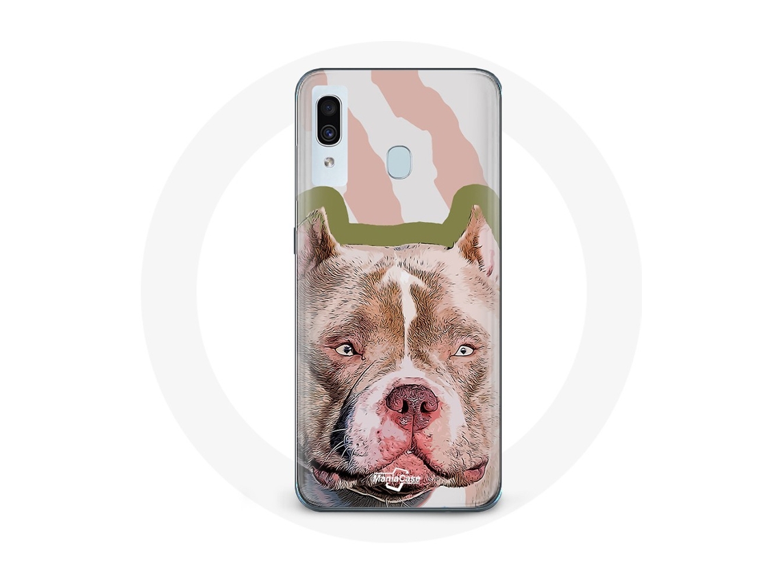 Capa para Samsung Galaxy A30 Cachorro pitbull castanho