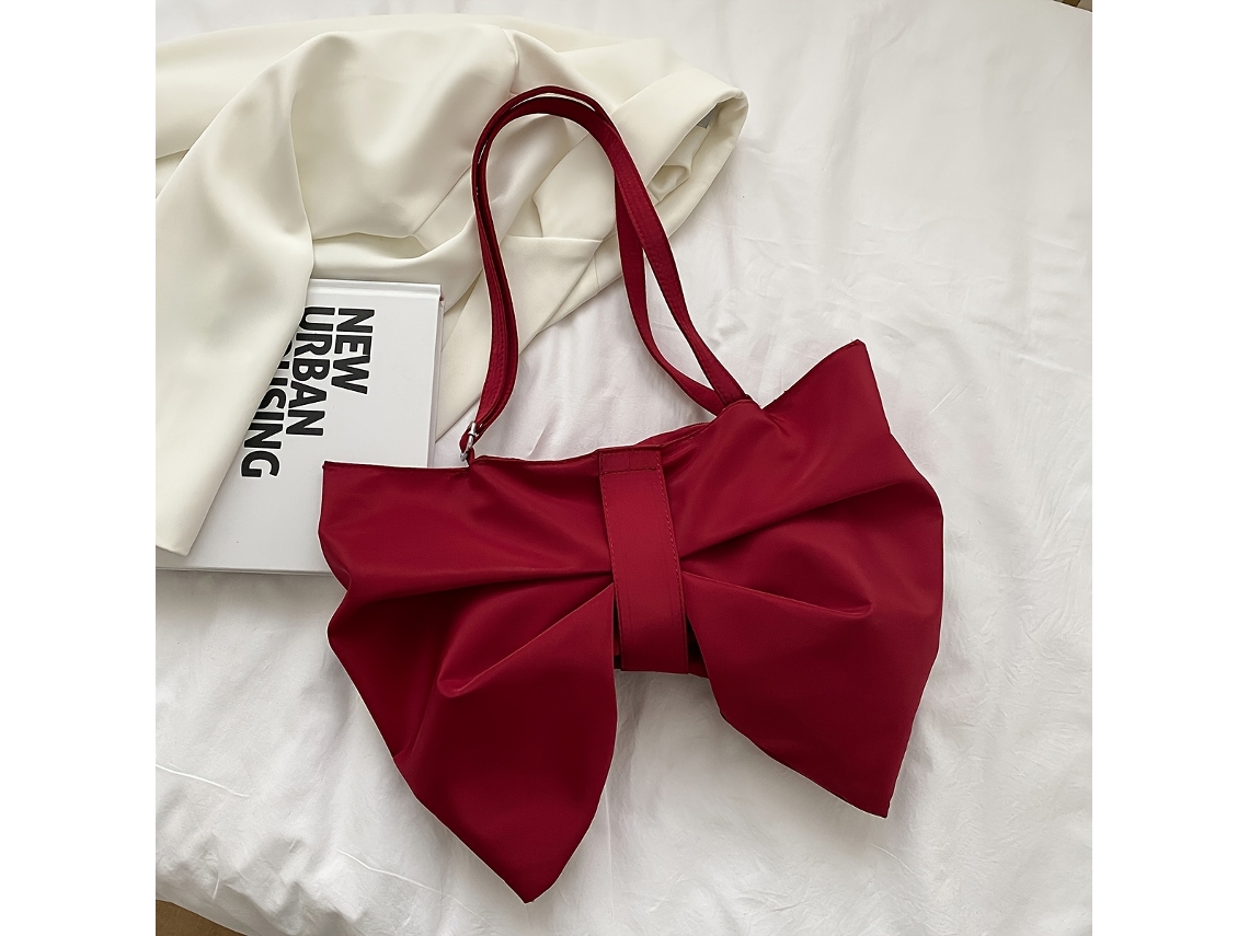 Bolsa de Ombro AQUAFORGE, Laço, Pequena, Elegante, Casual, Ajustável