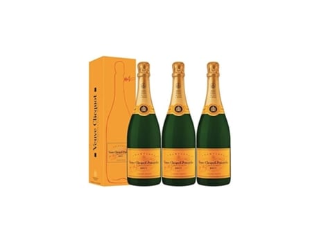Lote 3 Champanhes Veuve Clicquot Brut Yellow Label