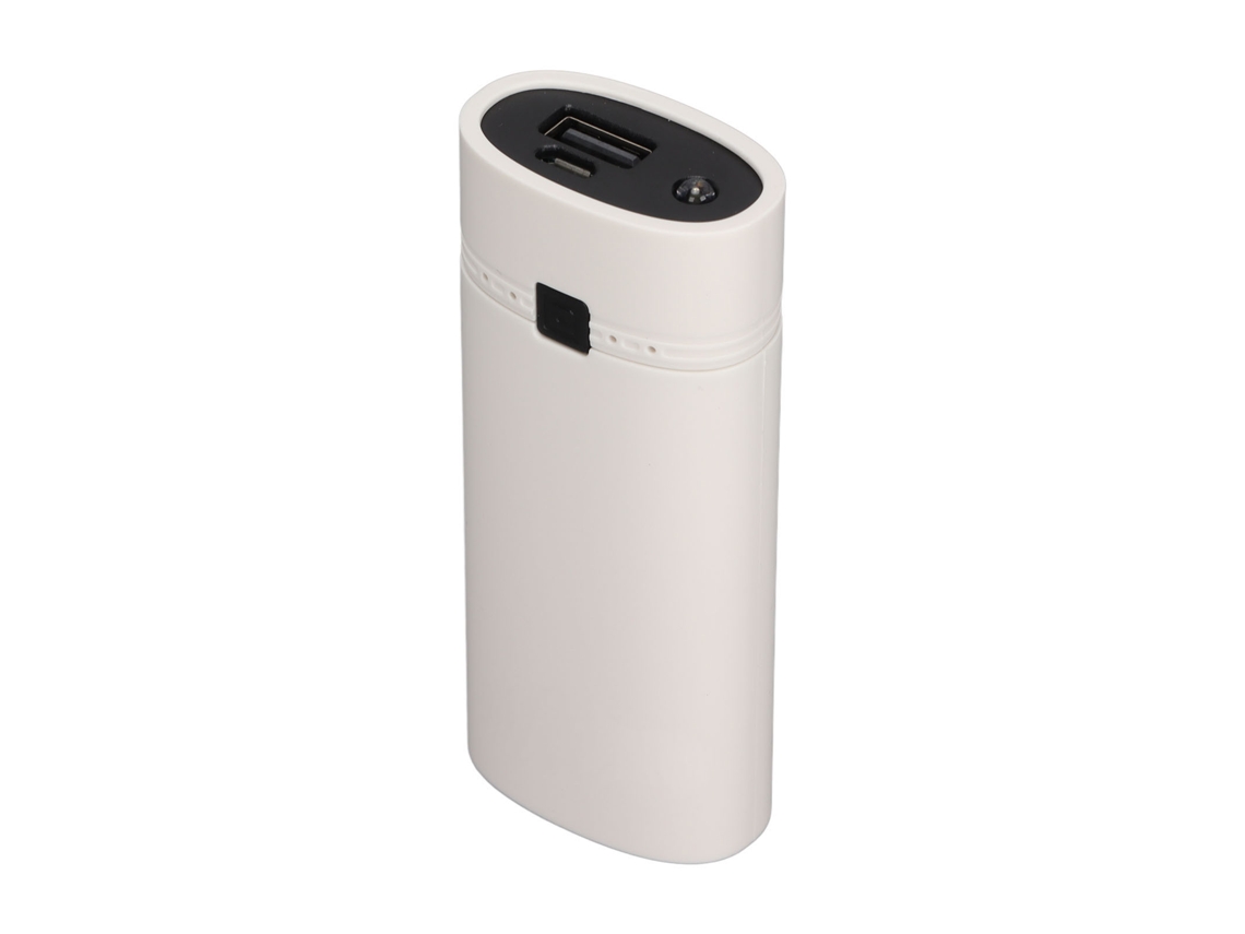 Caixa DIY de Power Bank USB Universal com Carregador de Bateria 2x18650, Carcaça Branca