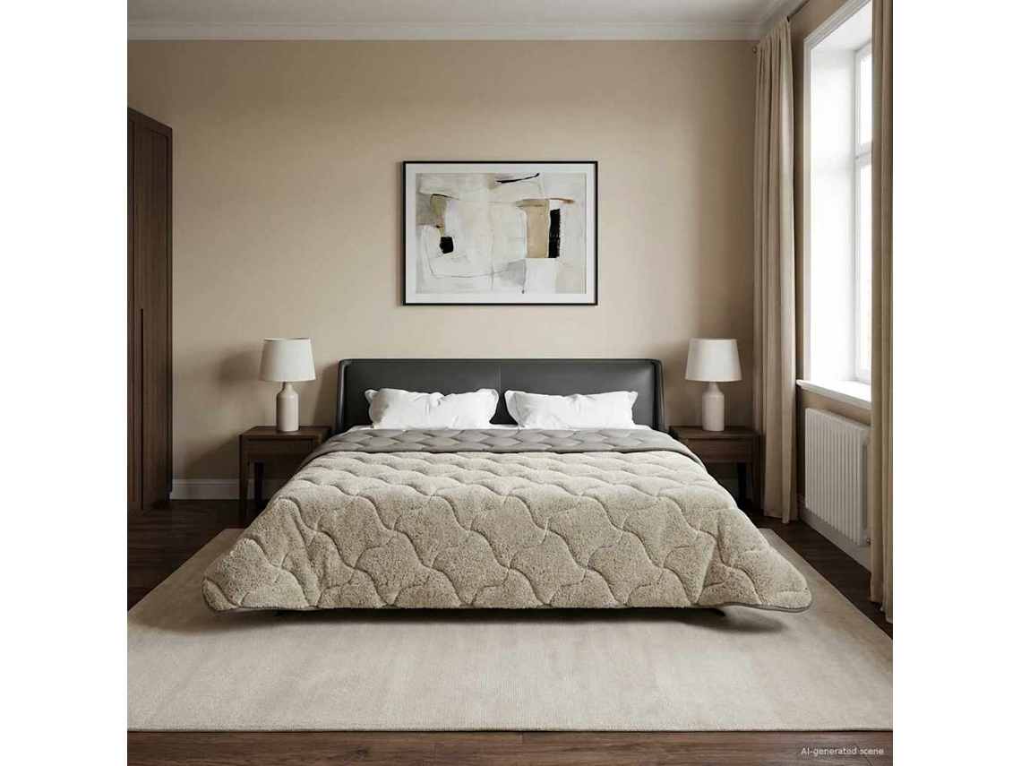 Vidaxl Edredom De Inverno Colchonete Cinzento-claro 200 X 240 Cm