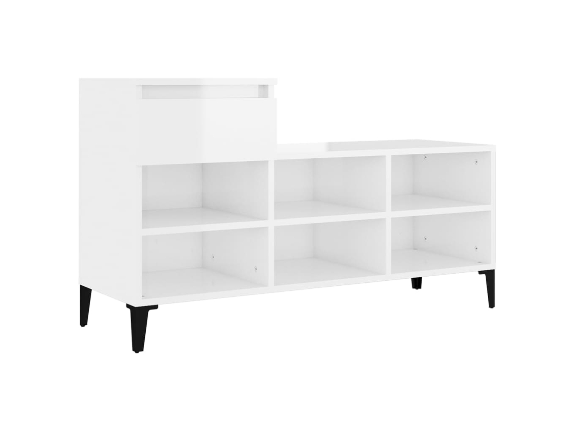 Sapateira MAISON EXCLUSIVE Derivados Madeira Branco Brilhante (102x36x60 cm)