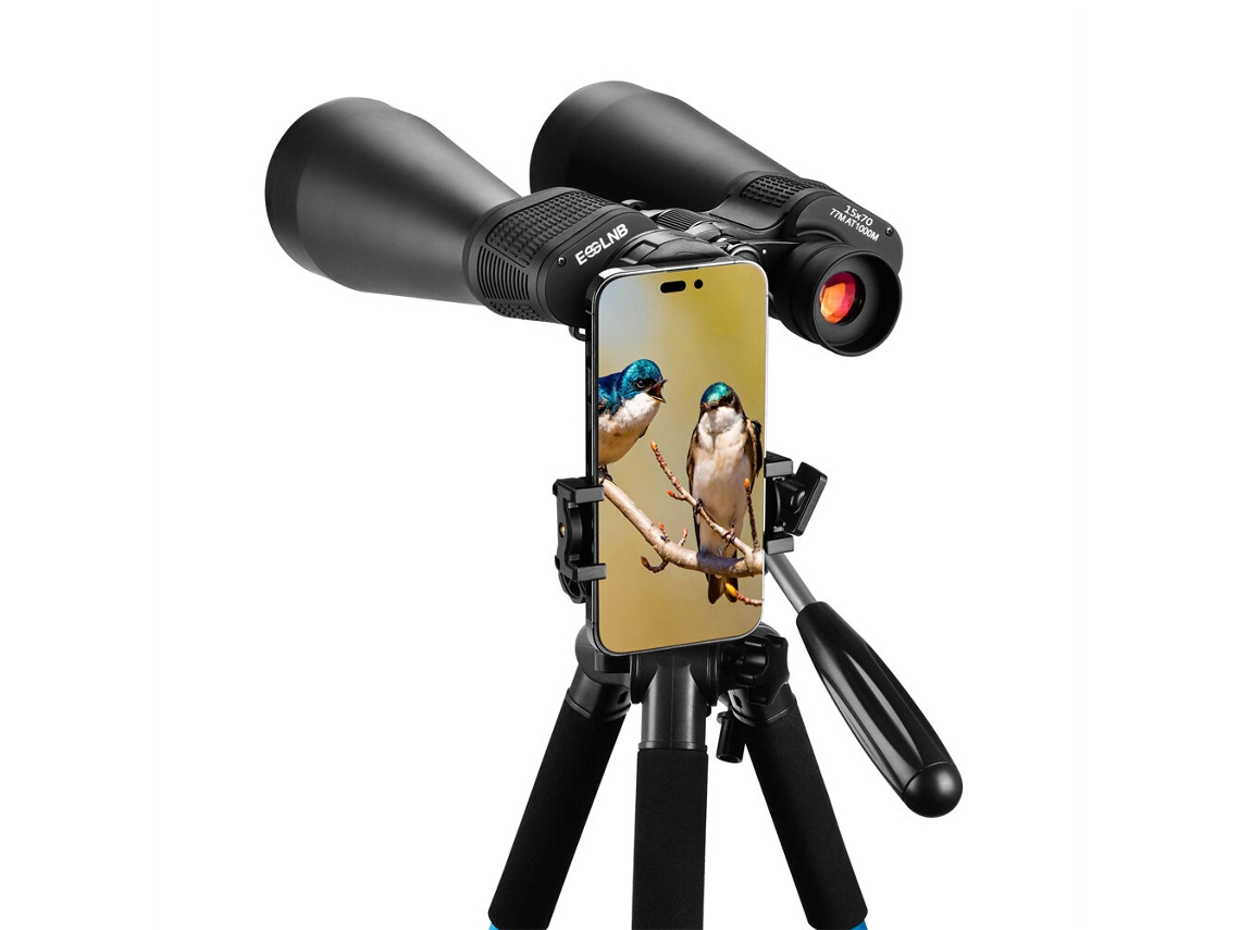 Esslnb 15x70 Binóculos Hd Grande Abertura Alta Potência Visão Noturna Adaptador Tripé Observação Estrelas Camping Ar Livre Es3082