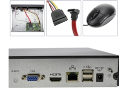 Gravador de Vídeo de Rede NVR BEMATIK CCTV WX04400 (8 canais)