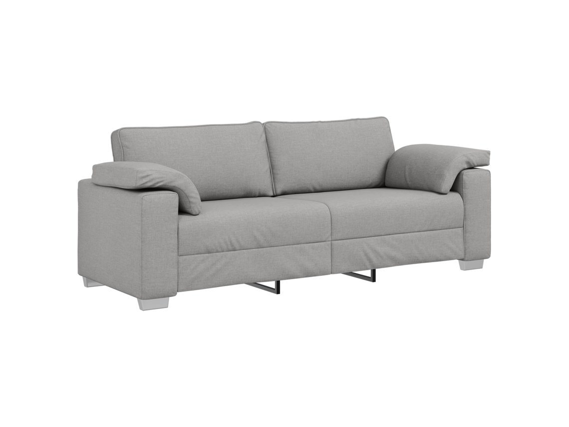 Conjunto 1 Sofá Vidaxl Cinzento Tecido (220 Cm)