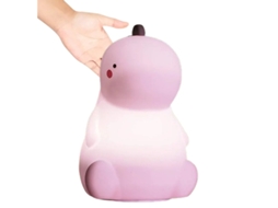 Luz Noturna De Dinossauro Infantil De Bebê De Silicone Que Muda De Cor Sensor De Toque Luz De Cabeceira Led Portátil Recarregável Bestvite