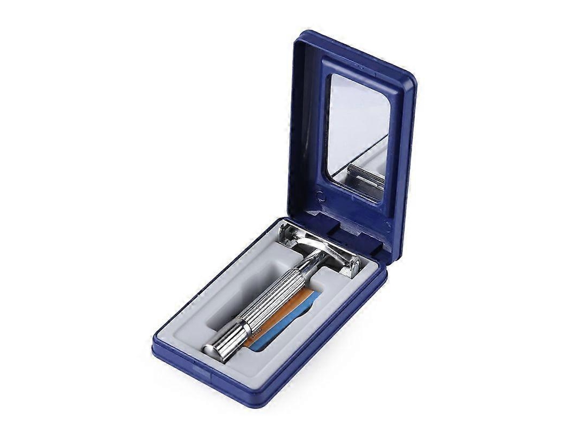 Kit Barbeador De Segurança Com Estojo E Espelho, Completo, Para Barbear
