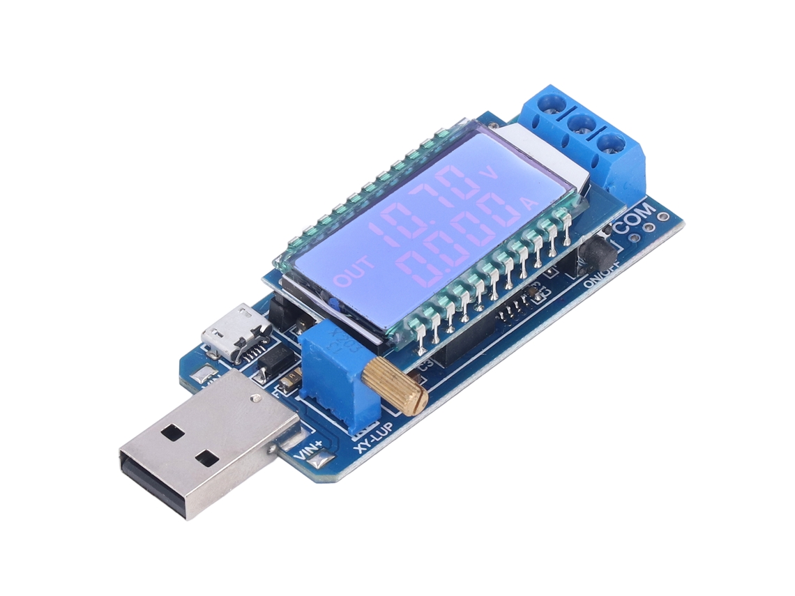 Laxiscreed Fonte De Alimentação Step-up/step-down Com Suporte Dual Display E Ajuste Usb