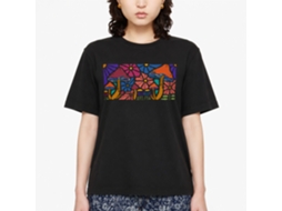 Camiseta Kyra Rockinstone Shrooms And Flowers - Estilo de Designer Exclusivo