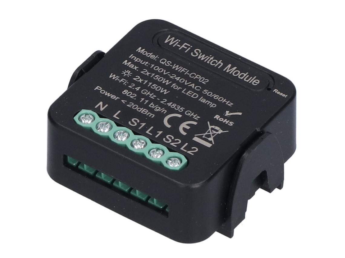 Módulo De Interruptor De Relé Wifi Inteligente Com Temporizador Controlado Por App 100-240vac Para Lar