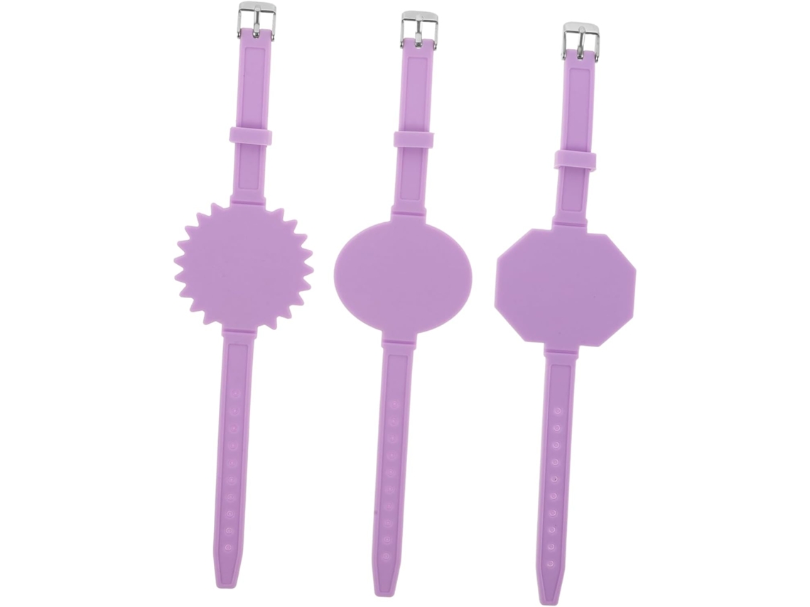 Conjunto De 3 Acessórios Para Enfermeiras Pulseiras Silicone Apagáveis Anotações Cores Sortidas