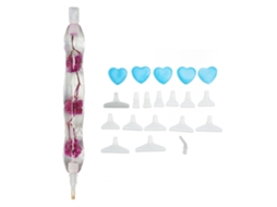 Caneta de Arte de Strass LAXISCREED 15.8cm Flor Roxa