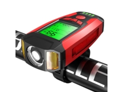 3 em 1 Usb 5 Luz Dianteira Da Bicicleta Computador Chifre Lanterna Ipx4 À Prova D'Água Odômetro Velocímetro 53A9334