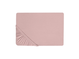 Sábana Beliani Hofuf De Algodón Rosa 140x200x25