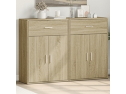 Vidaxl Aparadores 2 Pcs 60x30x84 Cm Derivados Madeira Carvalho Sonoma