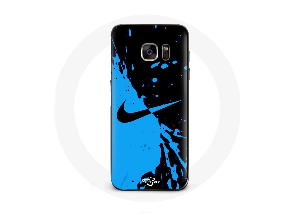 Capa para Samsung Galaxy S6 Nike logotipo azul e preto